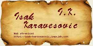 Isak Karavesović vizit kartica